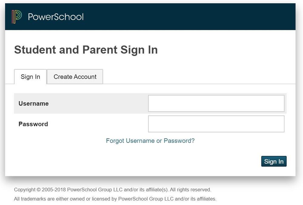 Power School Sign in