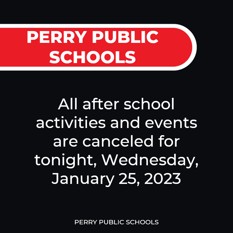 All after school activities and events are canceled for today.